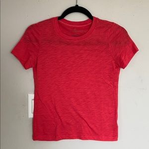 Plain coral Prince and Fox crew neck t-shirt